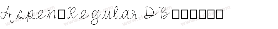 Aspen-Regular DB字体转换